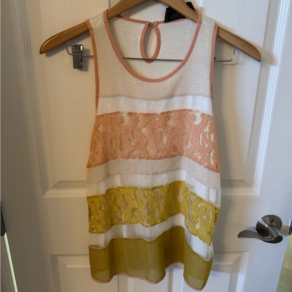 Anthropologie Sunday in Brooklyn lace Tank Top